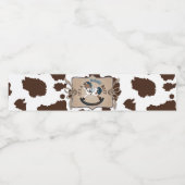 西カウボーイロッキングホース赤ちゃんシャワー ペットボトルラベル (シングルラベル)