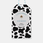 西カウボーイロデオカウウプリントボーイベビーシャワー ギフトタグ (裏面)