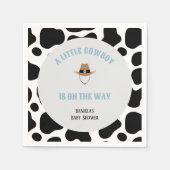 西カウボーイロデオカウウプリントボーイベビーシャワー スタンダードカクテルナプキン (正面)