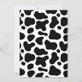 西カウボーイロデオカウウプリントボーイベビーシャワー 招待状 (裏面)