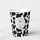 西カウボーイロデオカウウプリントボーイベビーシャワー 紙コップ (裏面)