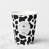 西カウボーイロデオカウウプリントボーイベビーシャワー 紙コップ (正面)