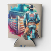 西カウボーイロデオチームアットアリーナ 缶クーラー (正面)