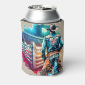 西カウボーイロデオチームアットアリーナ 缶クーラー (缶裏面)