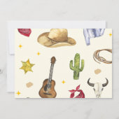 西カウボーイロデオ誕生日パーティーの写真 招待状 (裏面)