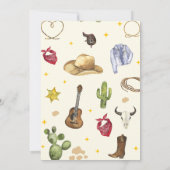 西カウボーイロデオ誕生日パーティーへの招待 招待状 (裏面)