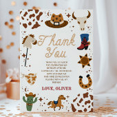 西カウボーイロデオ誕生日パーティー サンキューカード