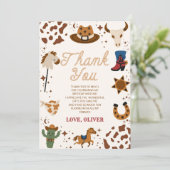 西カウボーイロデオ誕生日パーティー サンキューカード (スタンド正面)