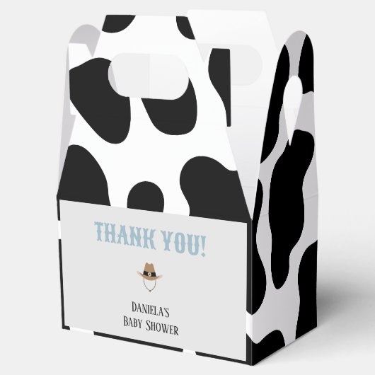 西カウボーイロデオ赤ちゃんシャワーありがとう フェイバーボックス (オープン)