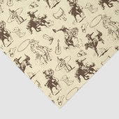 西カウボーイロデオ馬のデコップページ 薄葉紙 (詳細)