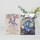 西カウボーイロデオ2nd誕生日パーティー写真 招待状 (スタンド正面)