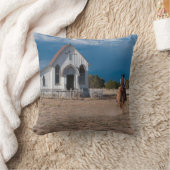 西カウボーイ乗馬から教会への装飾用クッション クッション (ブランケット)