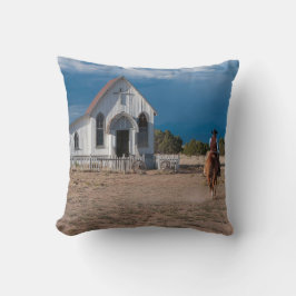西カウボーイ乗馬から教会への装飾用クッション クッション