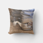 西カウボーイ埃っぽいブーツとスパール クッション (正面)