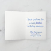 西カウボーイ女性のカーボーイローピングクリスマスカード シーズンカード (内部)