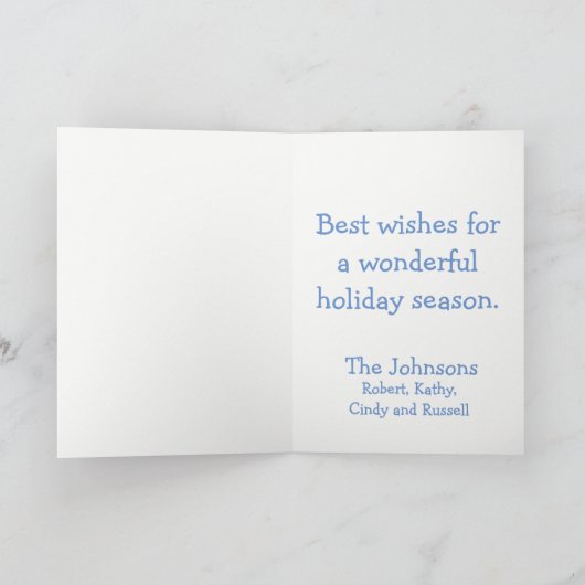 西カウボーイ女性のカーボーイローピングクリスマスカード シーズンカード (内部)