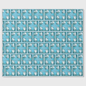 西カウボーイ女性のカーボーイローピングクリスマスギフトラップ ラッピングペーパー (フラット)