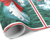 西カウボーイ女性のカーボーイローピングクリスマスギフトラップ ラッピングペーパー (ロールコーナー)