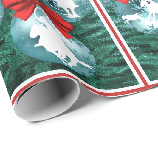 西カウボーイ女性のカーボーイローピングクリスマスギフトラップ ラッピングペーパー (ロールコーナー)