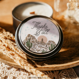 西カウボーイ少年感謝してい赤ちゃん ラウンドシール