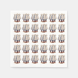 西カウボーイ幽霊不気味ハロウィーンパターン スタンダードカクテルナプキン