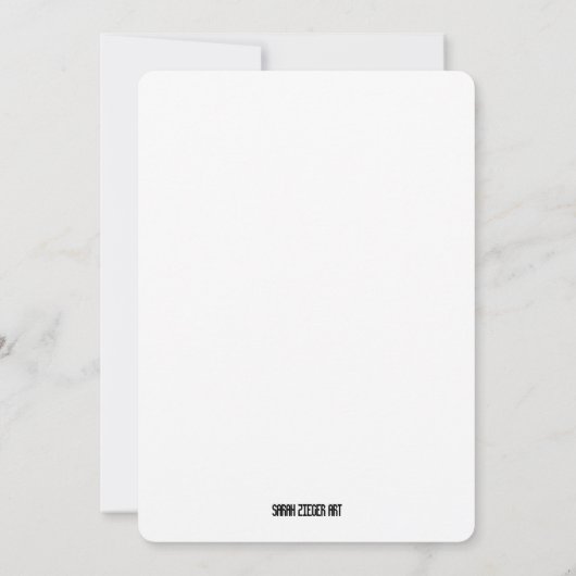 西カウボーイ手描き文房具カード 招待状 (裏面)