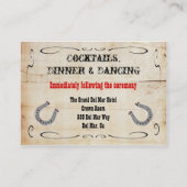 西カウボーイ披露宴エンクロージャカード挿入 エンクロージャーカード (正面)