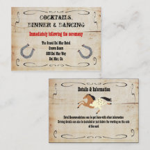 西カウボーイ披露宴エンクロージャカード挿入