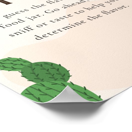 西カウボーイ推測ベビー食べ物ベビーシャワーゲーム ポスター (角)