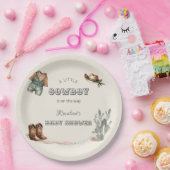 西カウボーイ服ベビーシャワー ペーパープレート (パーティー)