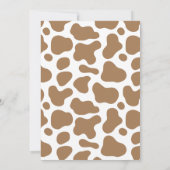 西カウボーイ牛プリントボーイベビーシャワー 招待状 (裏面)