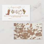 西カウボーイ物干しおむつラッフルカード エンクロージャーカード (正面/裏面)