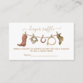 西カウボーイ物干しおむつラッフルカード エンクロージャーカード (正面)