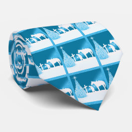 西カウボーイ祈の冬の雪景色 ネクタイ