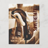 西カウボーイ素朴ウマの結婚式は日付を除く 案内ポストカード (正面)