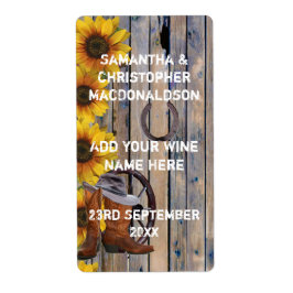 西カウボーイ素朴カントリーフローラ ラベル