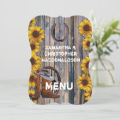 西カウボーイ素朴カントリー結婚式メニュー メニュー (スタンド正面)