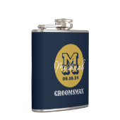 西カウボーイ素朴グローモンズ名モノグラム フラスク (右)