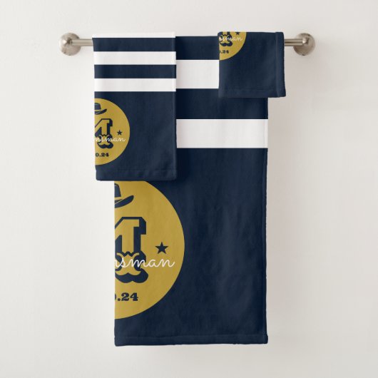 西カウボーイ素朴ズ結婚モノグラムGroomsmen バスタオルセット (インサイチュ)