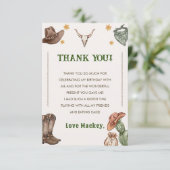 西カウボーイ素朴バースデーパーティー サンキューカード (スタンド正面)