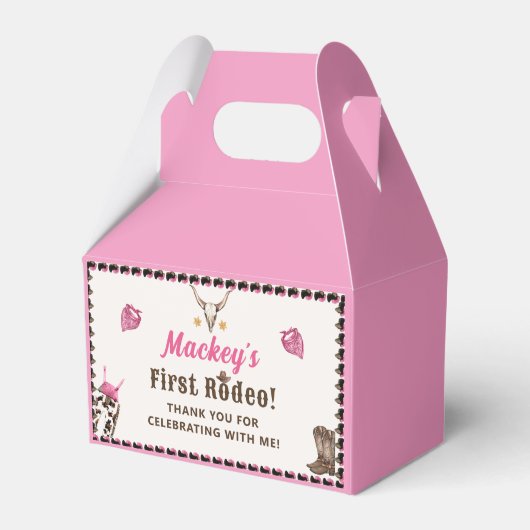 西カウボーイ素朴バースデーパーティー フェイバーボックス (正面サイド)