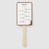 西カウボーイ結婚式の日のイベントタイムライン ハンドファン (裏面)