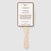 西カウボーイ結婚式の日のイベントタイムライン ハンドファン (正面)