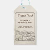 西カウボーイ誕生日パーティギフトラベル ギフトタグ (裏面)