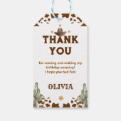 西カウボーイ誕生日パーティーお願い ギフトタグ (裏面)