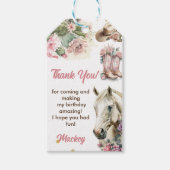 西カウボーイ誕生日パーティーお願い ギフトタグ (正面)