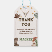 西カウボーイ誕生日パーティーお願い ギフトタグ (裏面)