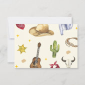 西カウボーイ誕生日パーティーの写真 サンキューカード (裏面)