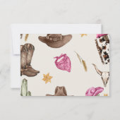 西カウボーイ誕生日パーティーの写真 サンキューカード (裏面)