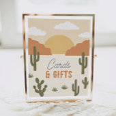 西カウボーイ誕生日パーティーカードとギフトサイン ポスター